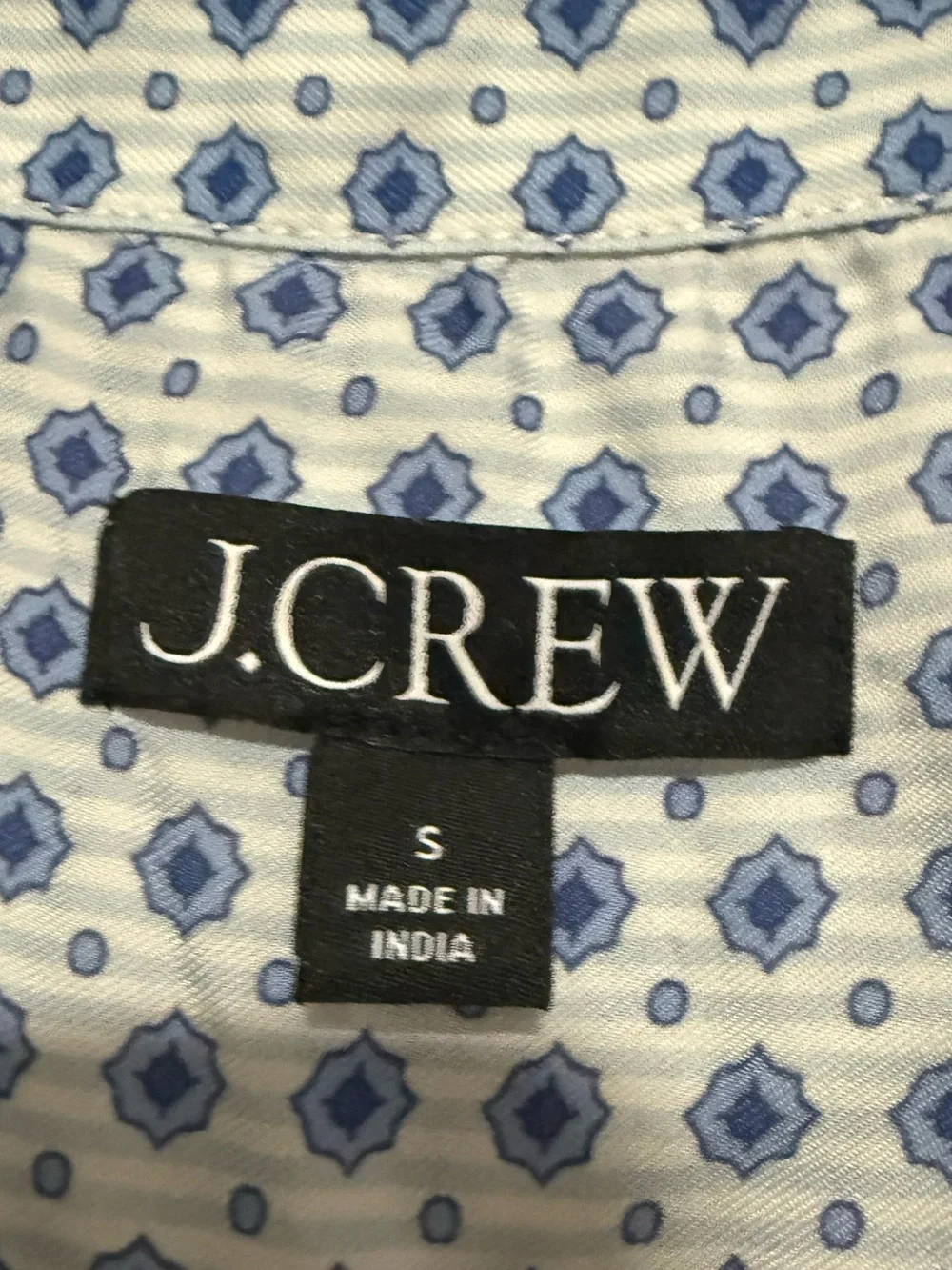 J. Crew Drapey Scarf Print Button Up Shirt Size Small Old Money Preppy Classic